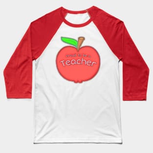 🍎 Teacher Apple Baseball T-Shirt